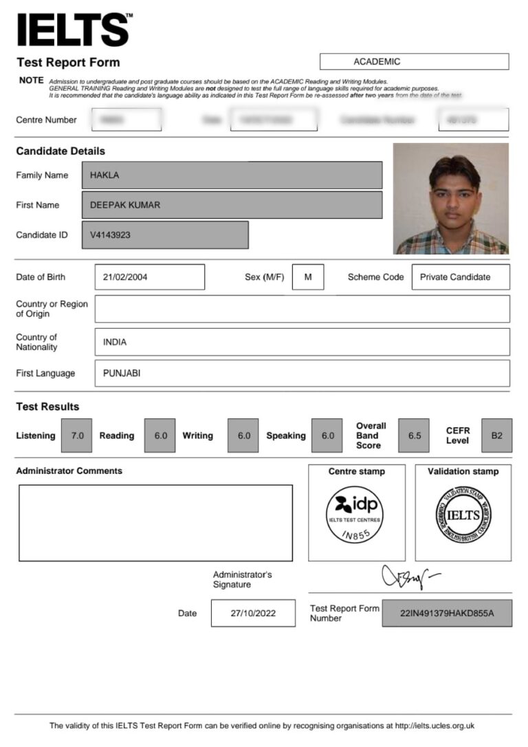 Deepak Kumar 6.5 Bands
